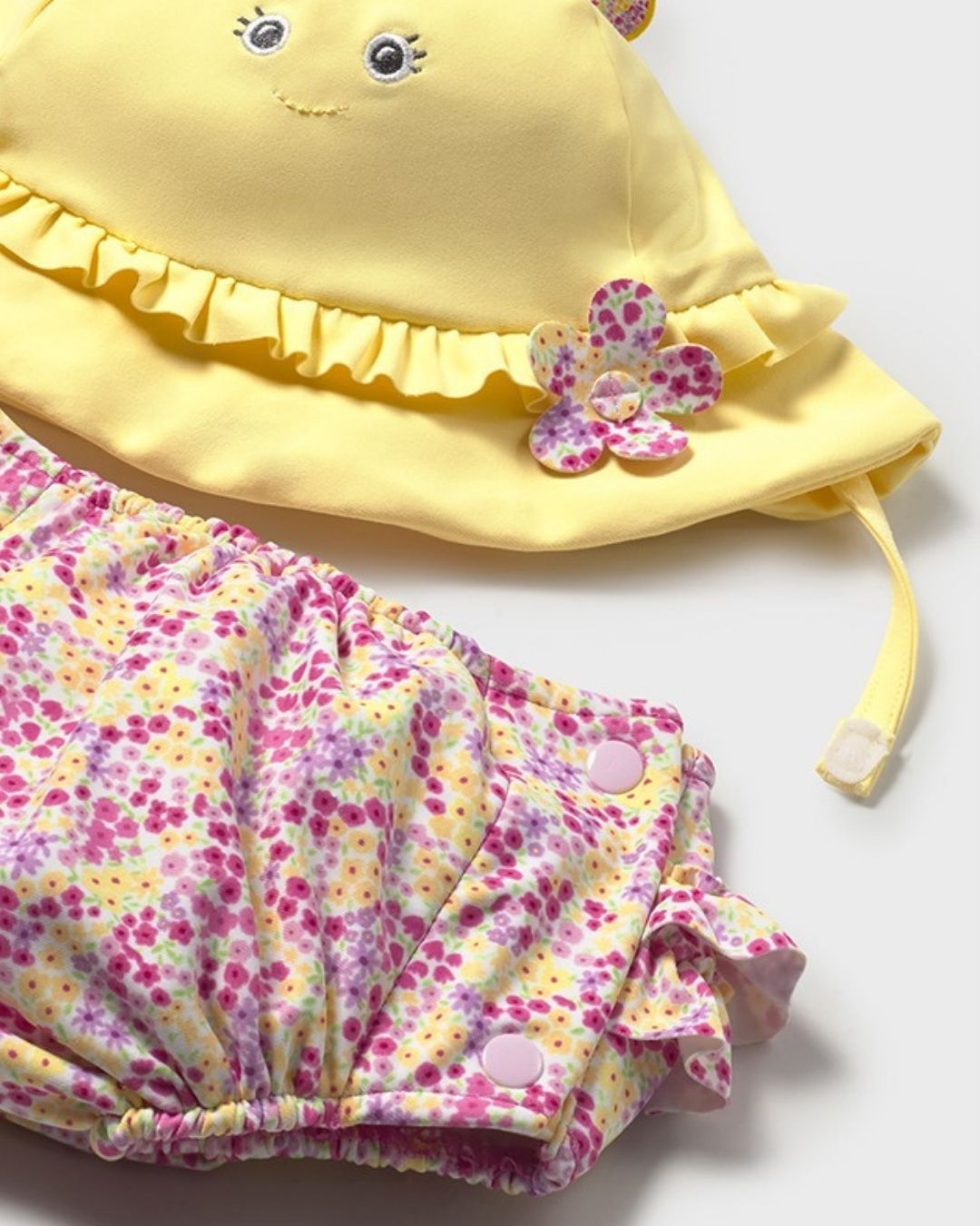 Conjunto Bañador Pañal Flores Rosa 1618-030 - Mayoral