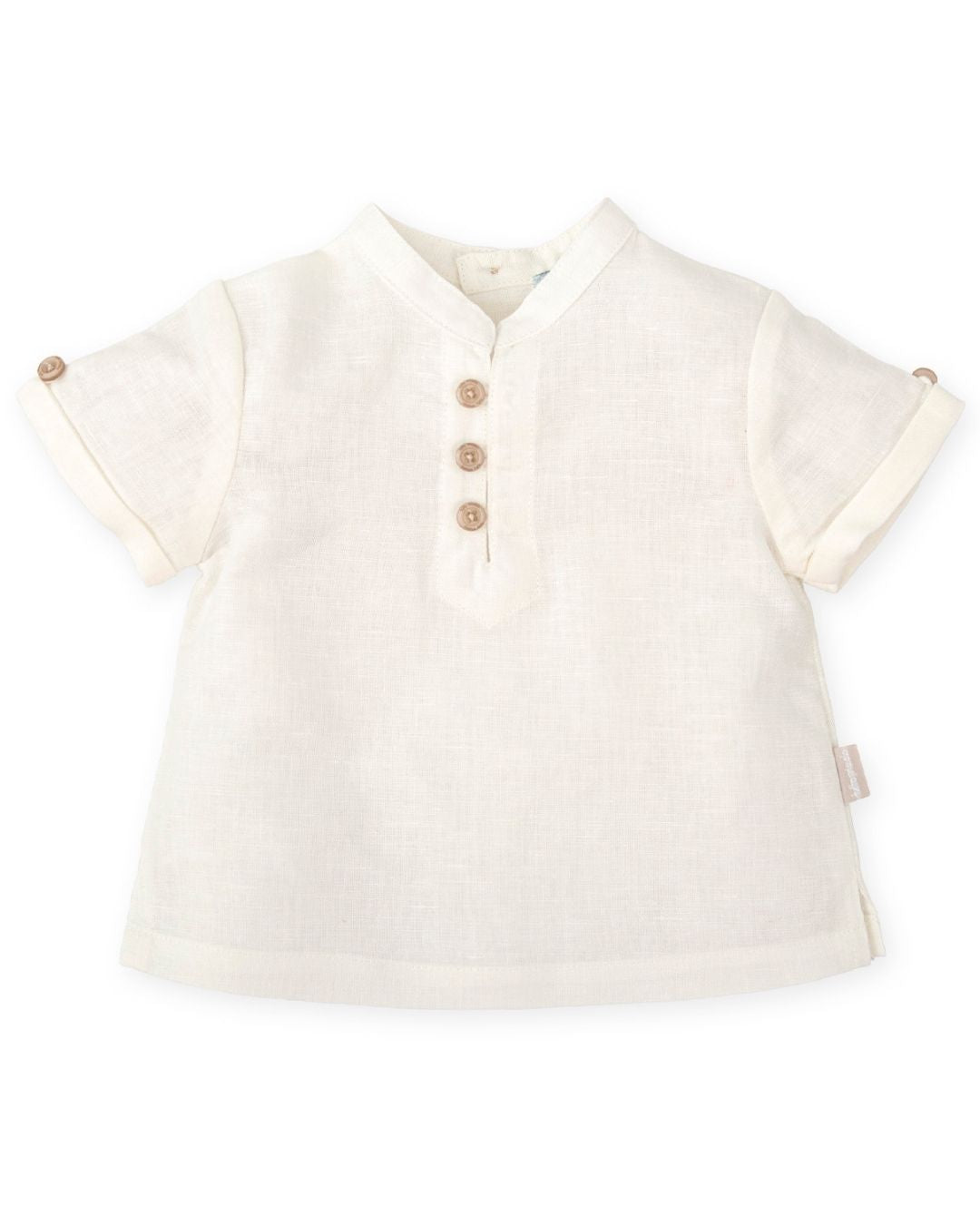Conjunto Bebé Blusa Mao + Bermuda Rayas Lago - Tutto Piccolo