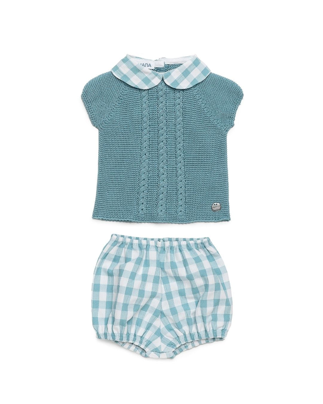 Conjunto Bebé Cuadro Vichy 🌿 Colección Eucalipto - Juliana