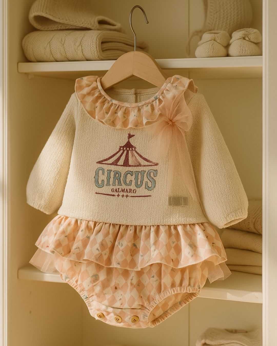 Conjunto Bebe Niña Pololo Mistral Rosa 11192 - Calamaro