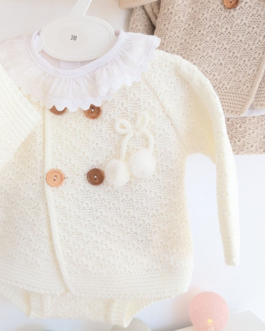 Conjunto Bebé Punto 4P Rodalquilar Crudo 27111