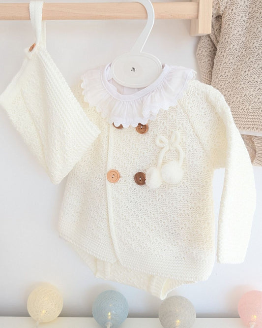 Conjunto Bebé Punto 4P Rodalquilar Crudo 27111