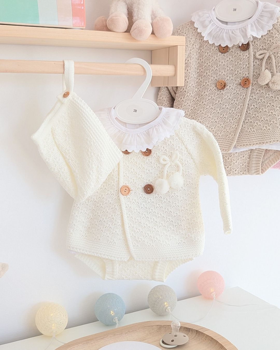 Conjunto Bebé Punto 4P Rodalquilar Crudo 27111