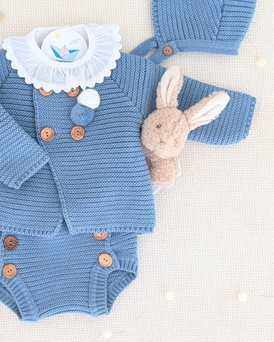 Conjunto Bebé Punto 4P Salinas Azul 27112