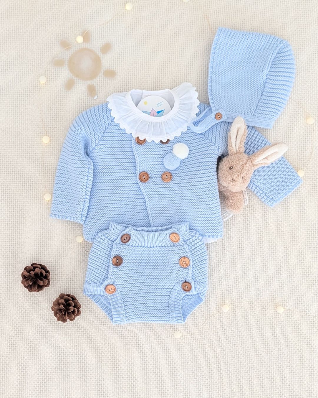 Conjunto Bebé Punto 4P Salinas Celeste 27112