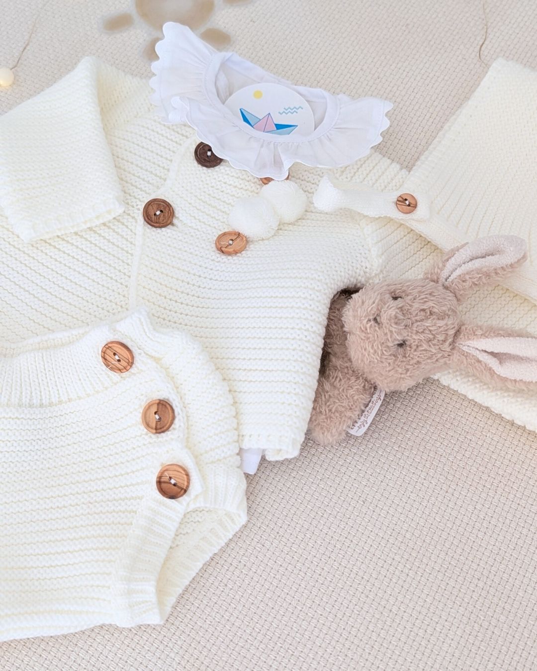 Conjunto Bebé Punto 4P Salinas Crudo 27112