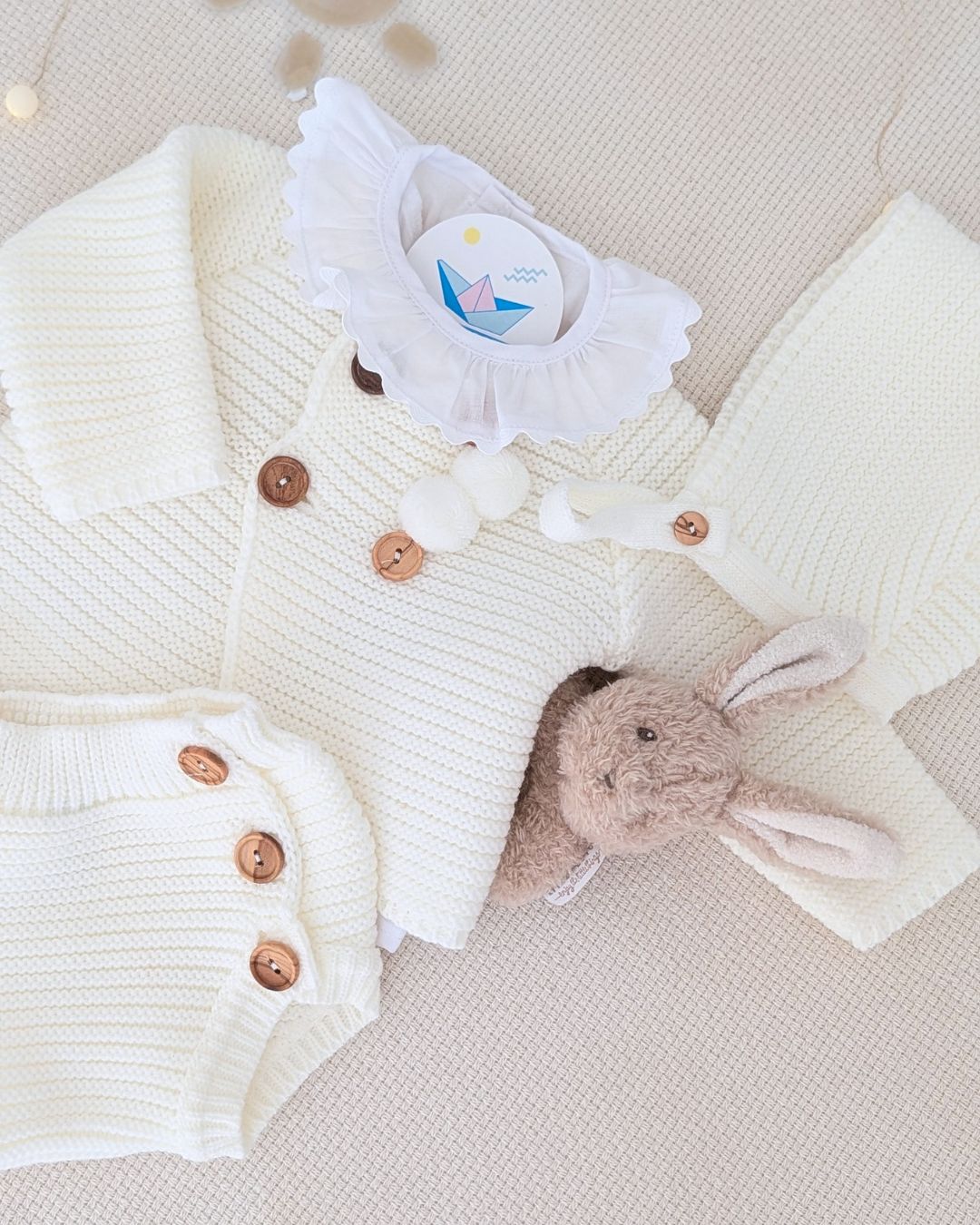 Conjunto Bebé Punto 4P Salinas Crudo 27112