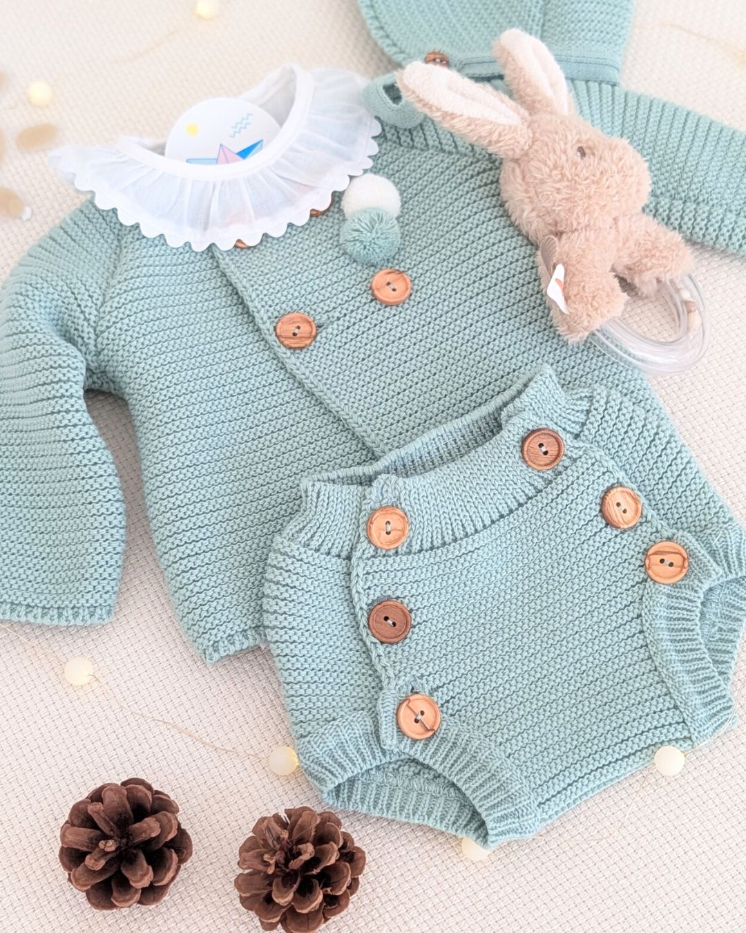 Conjunto Bebé Punto 4P Salinas Verde 27112