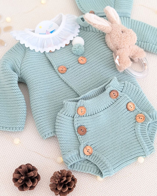 Conjunto Bebé Punto 4P Salinas Verde 27112