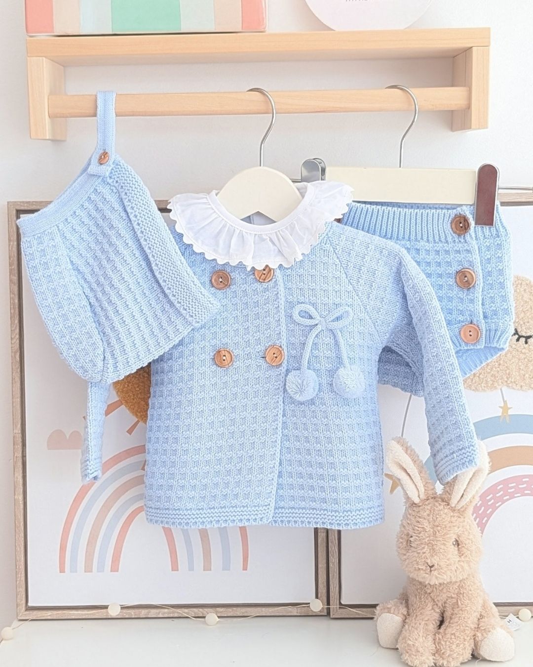 Conjunto Bebé Punto 4P San José Celeste 29118