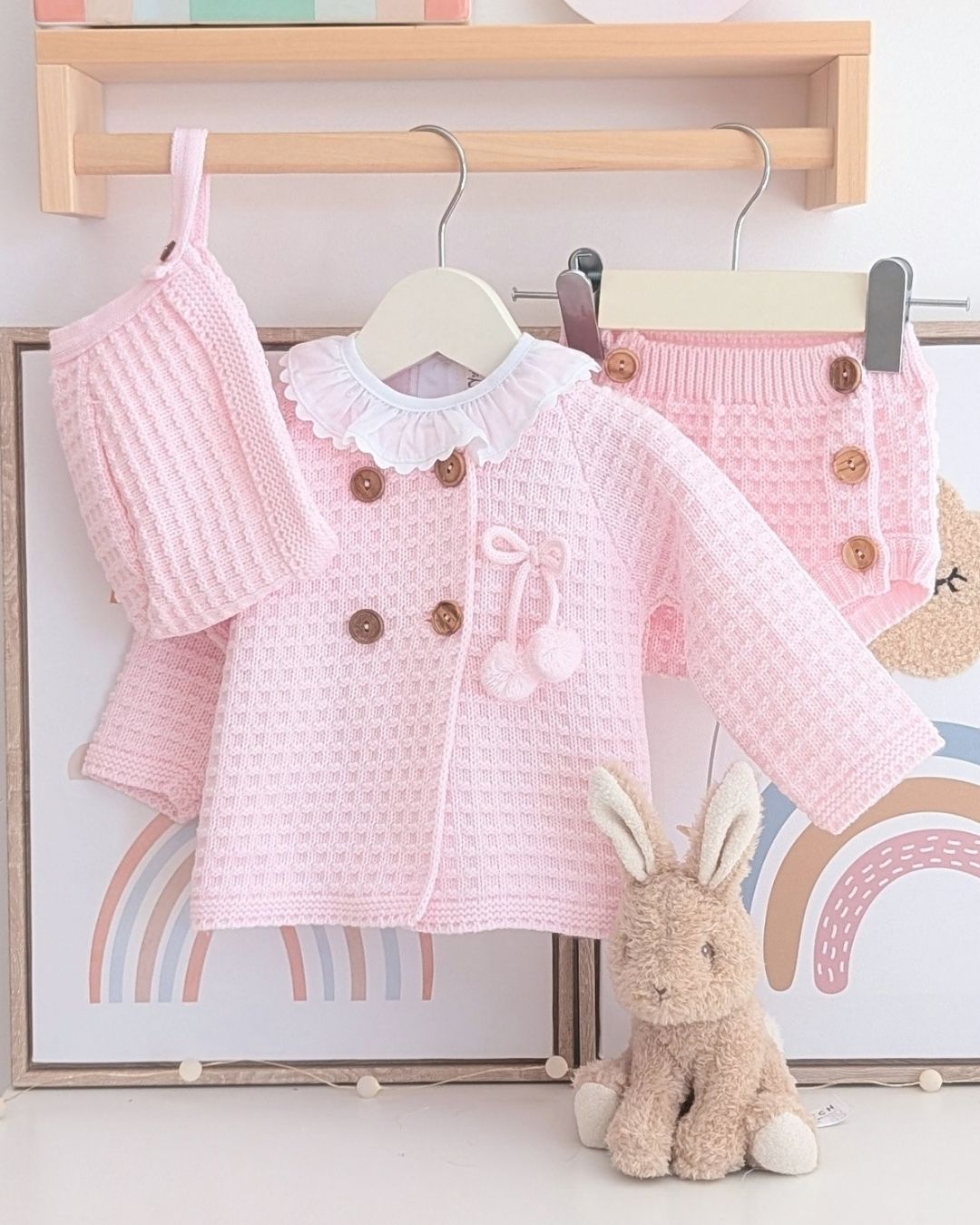 Conjunto Bebé Punto 4P San José Rosa Bebé 29118