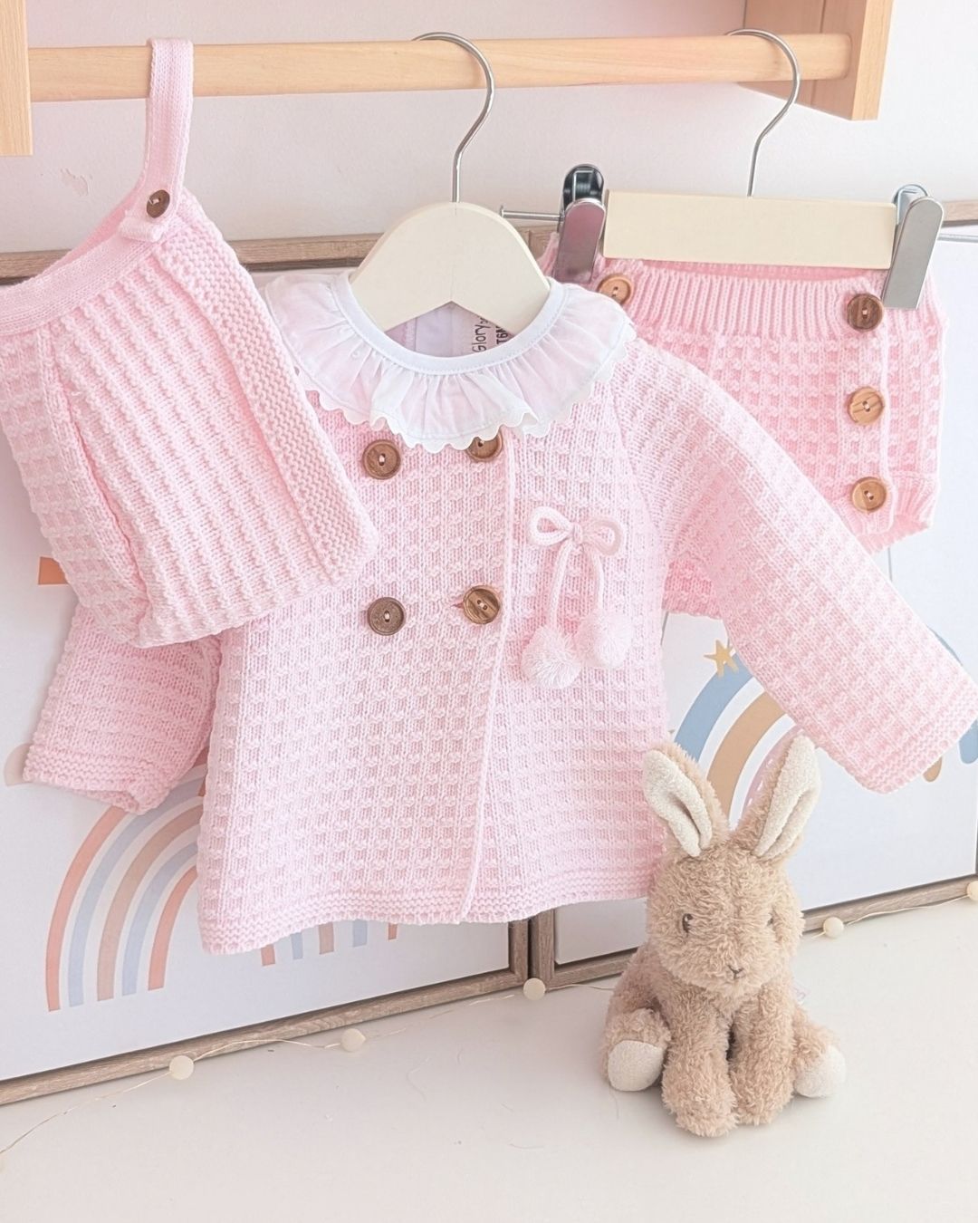 Conjunto Bebé Punto 4P San José Rosa Bebé 29118