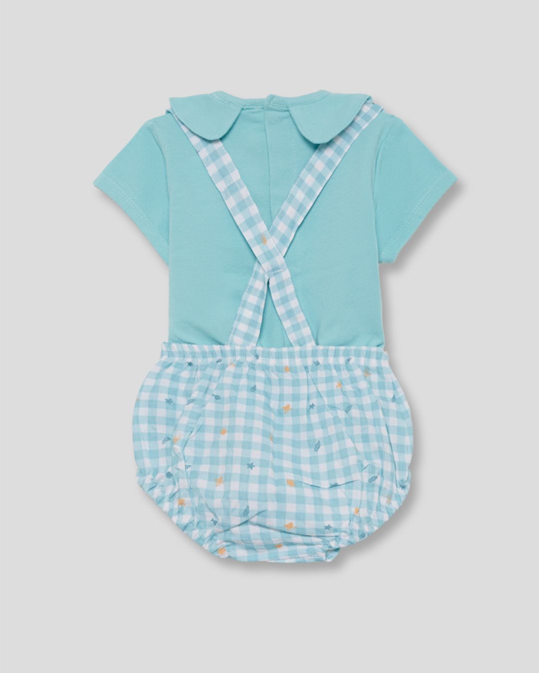 Conjunto Bebé Ranita Vichy Turquesa - Street Monkey