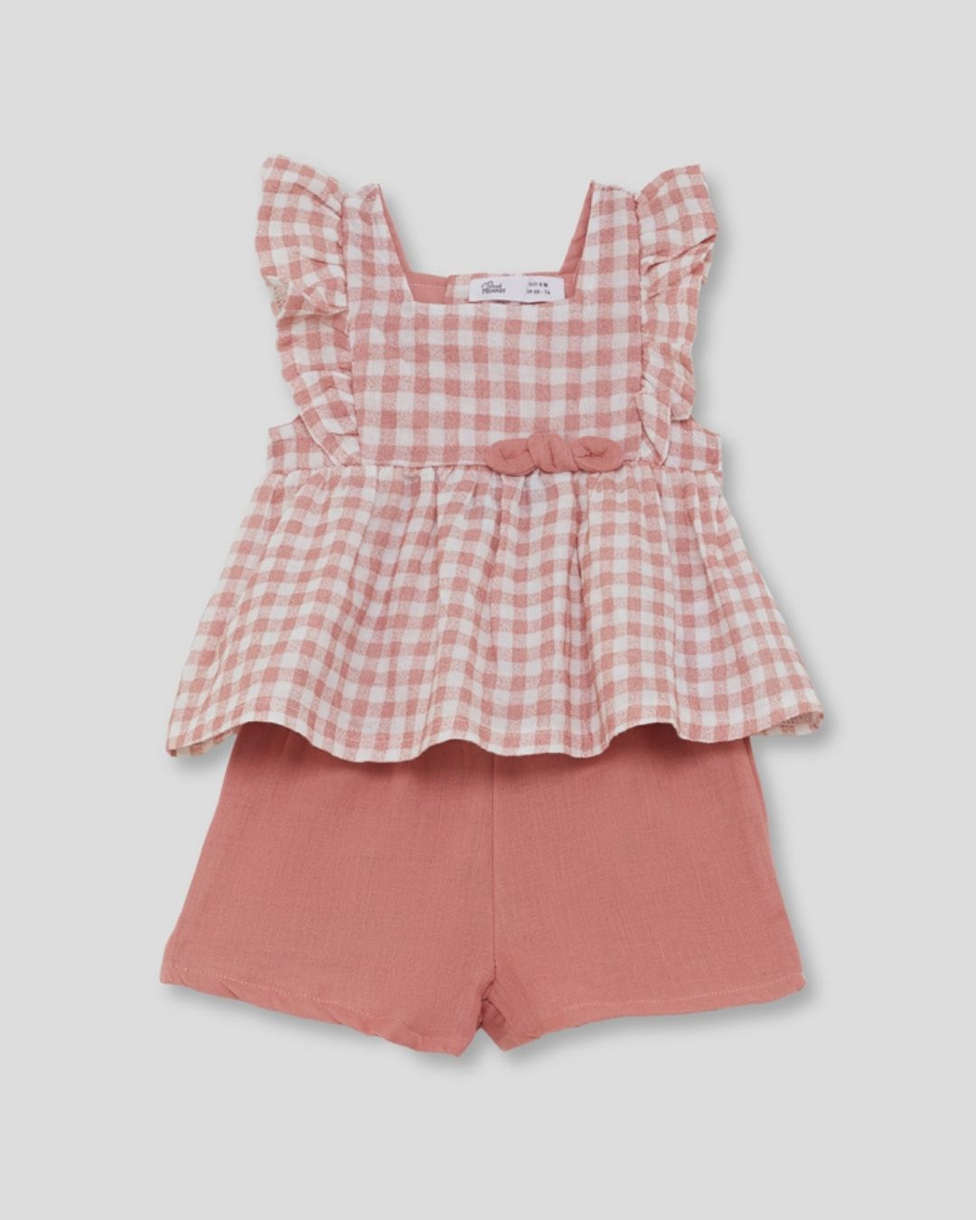 Conjunto Blusa Vichy Rosa Maquillaje - Street Monkey