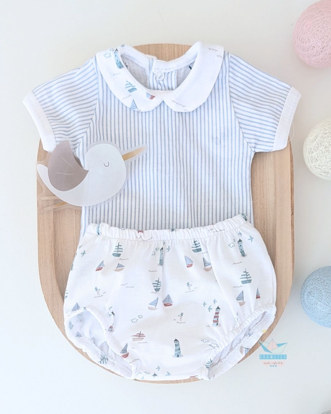 Conjunto Body + Ranita Azul Mirada - Babidu