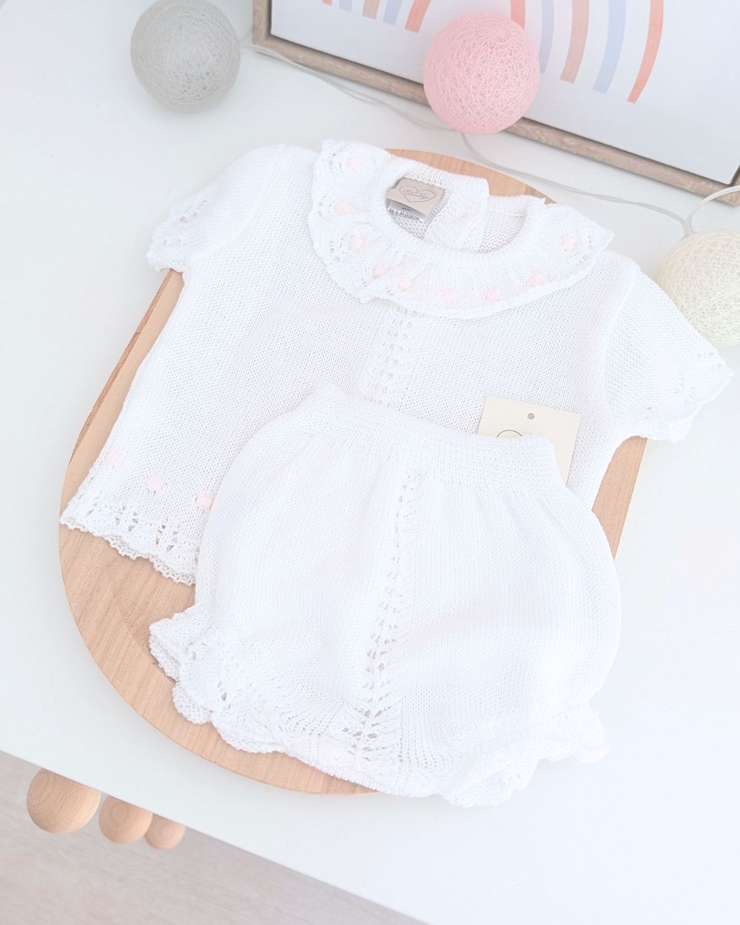 Conjunto Braga Calados Bodoques Rosa - Primbaby
