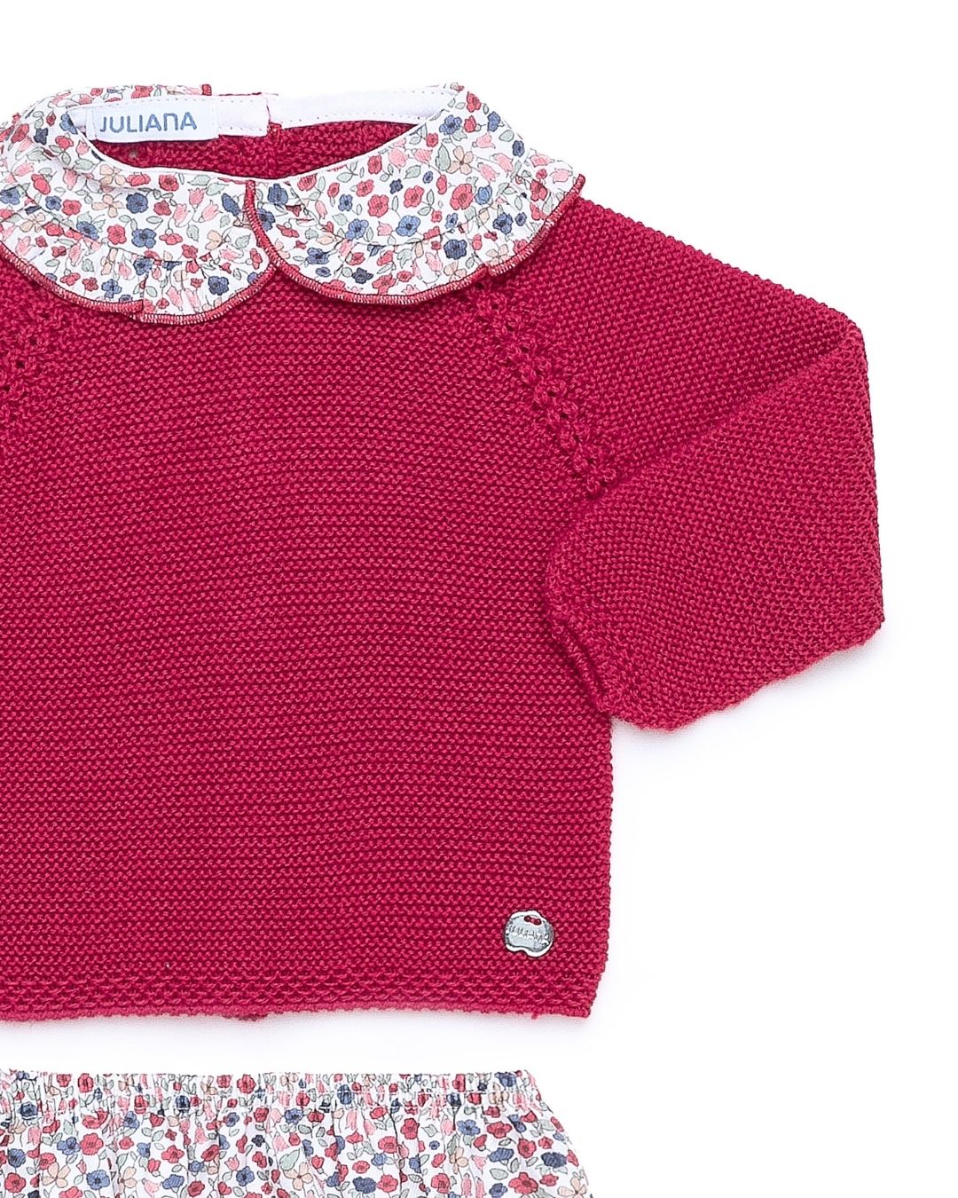 Conjunto Braga Flores Grosella - Colección Escarla Juliana