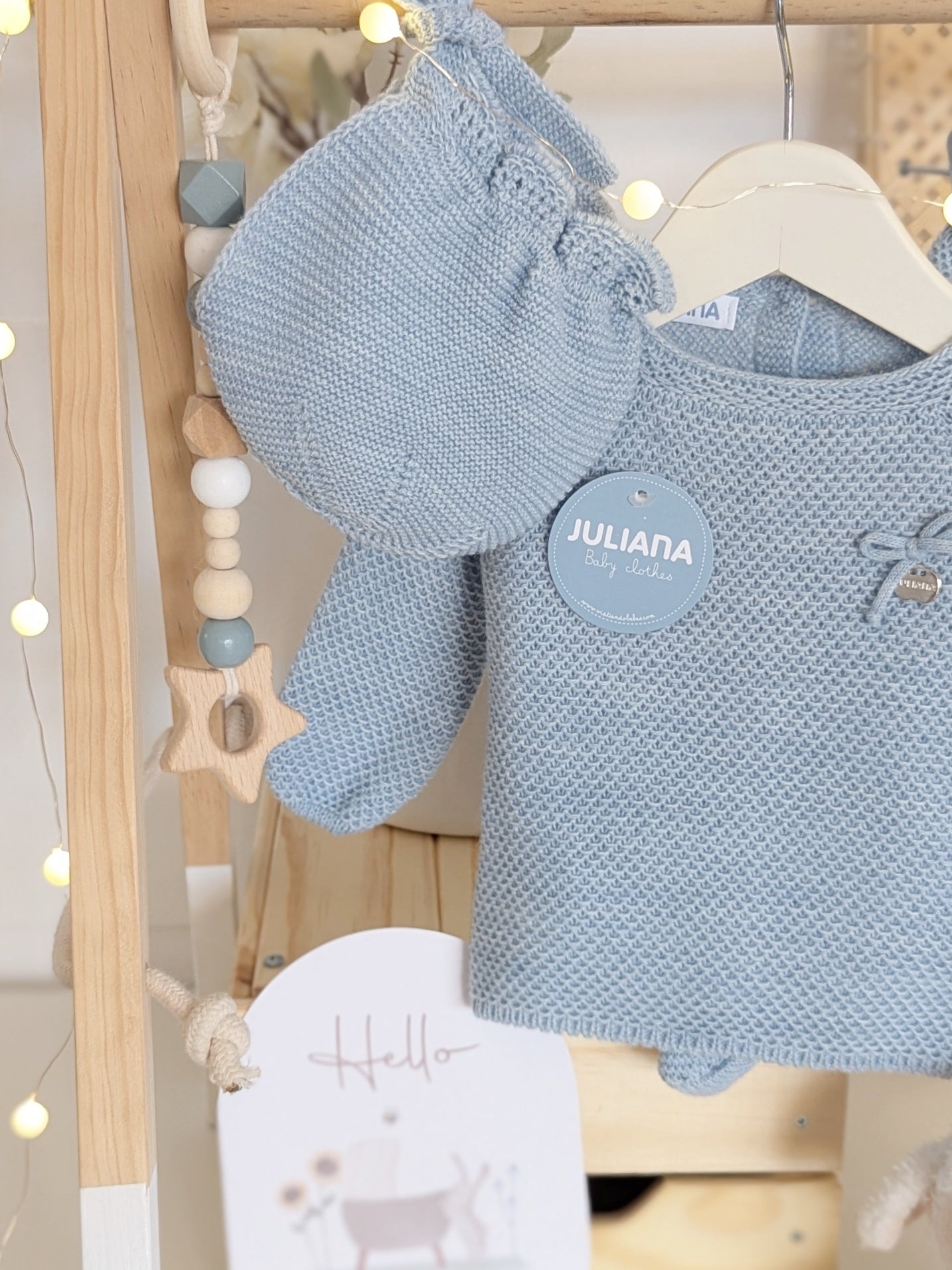 Conjunto Braga Punto Recogidas Azul - Colección Piano de Juliana