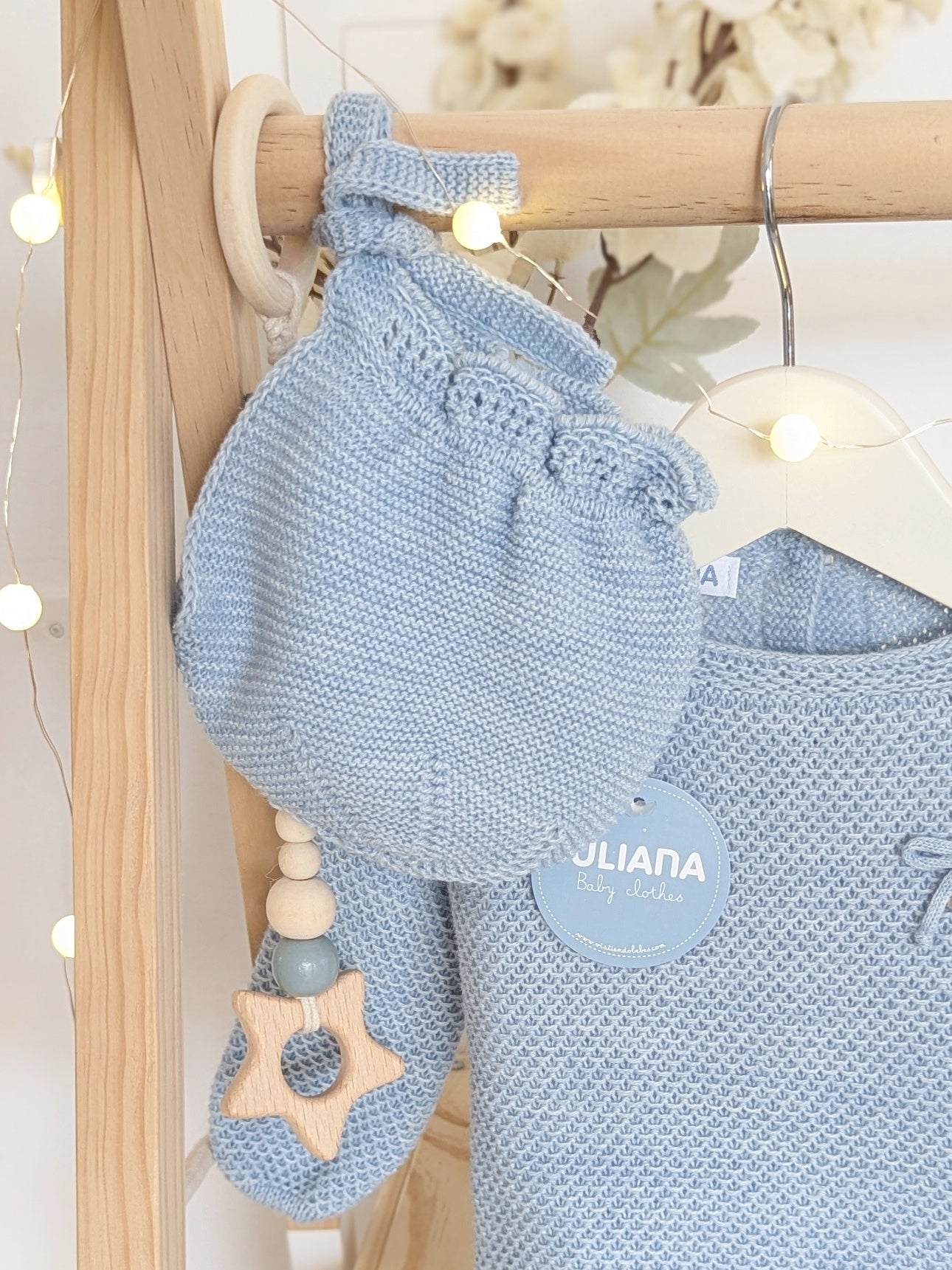 Conjunto Braga Punto Recogidas Azul - Colección Piano de Juliana