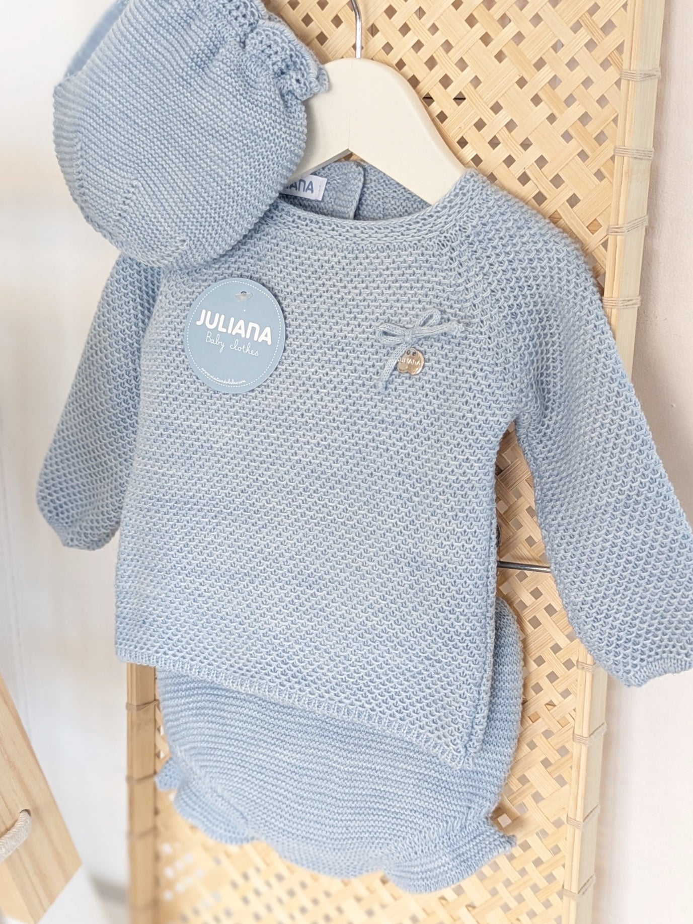 Conjunto Braga Punto Recogidas Azul - Colección Piano de Juliana