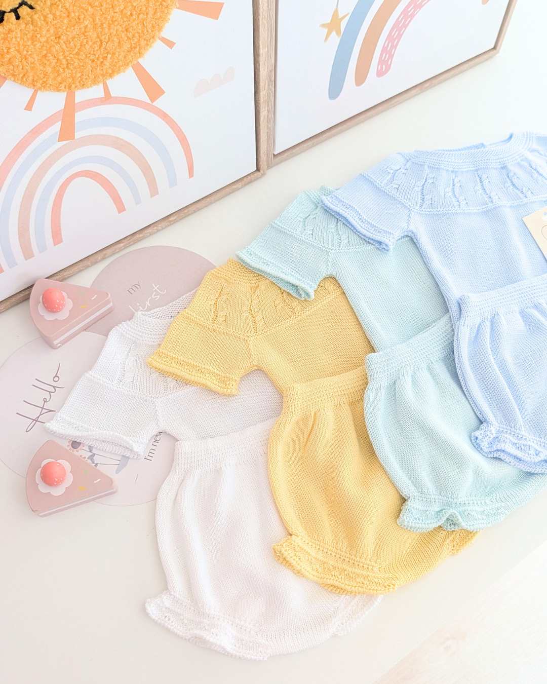 Conjunto Braga Trenzas Amarillo - Primbaby