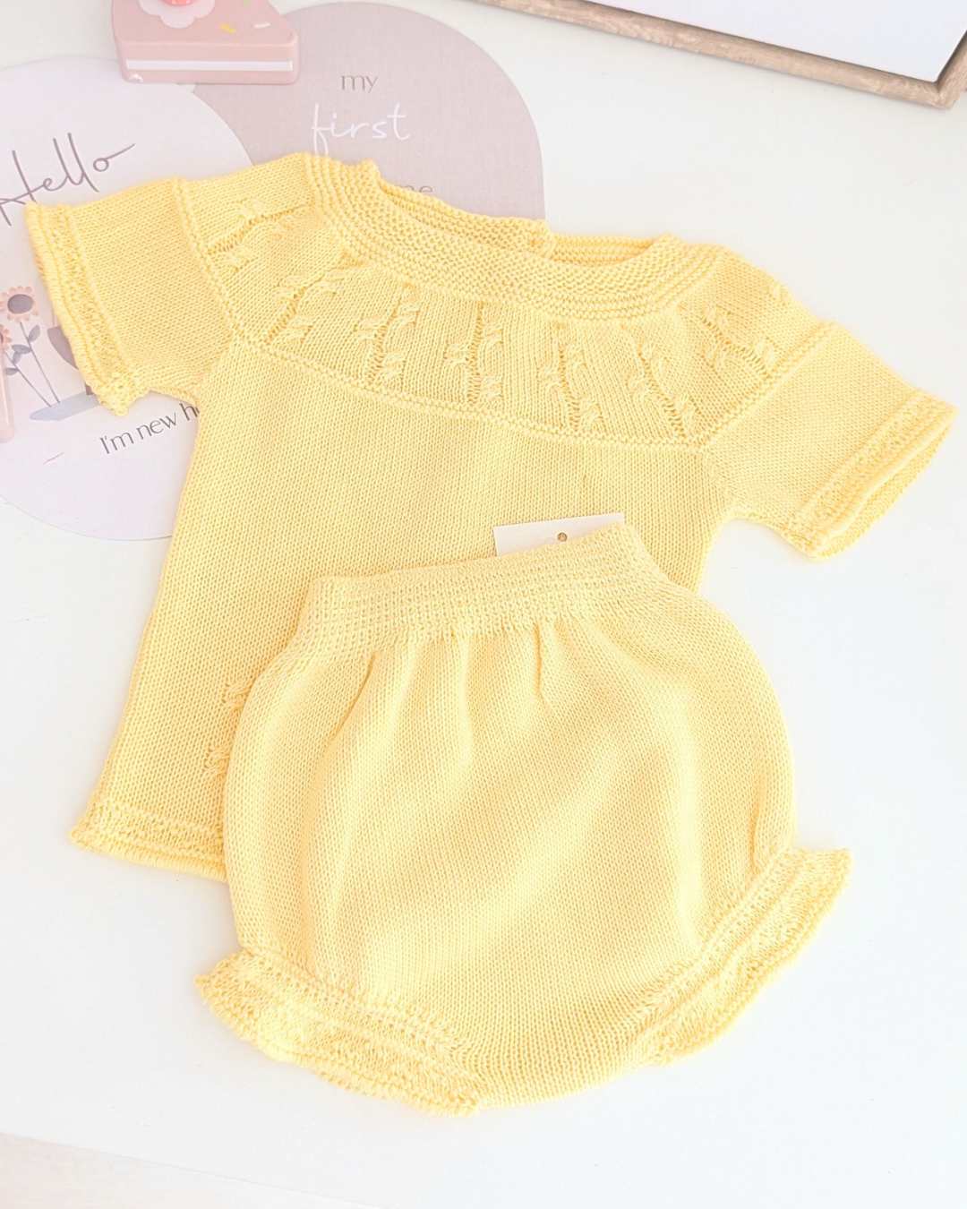 Conjunto Braga Trenzas Amarillo - Primbaby