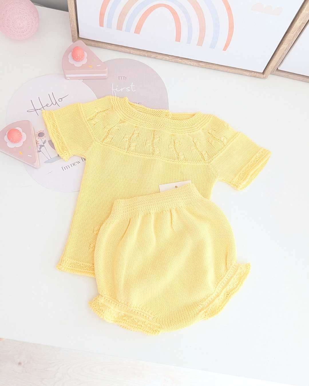 Conjunto Braga Trenzas Amarillo - Primbaby