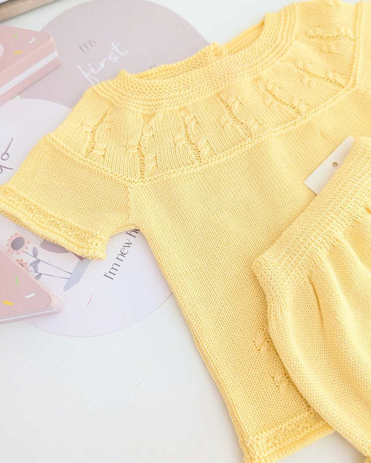 Conjunto Braga Trenzas Amarillo - Primbaby