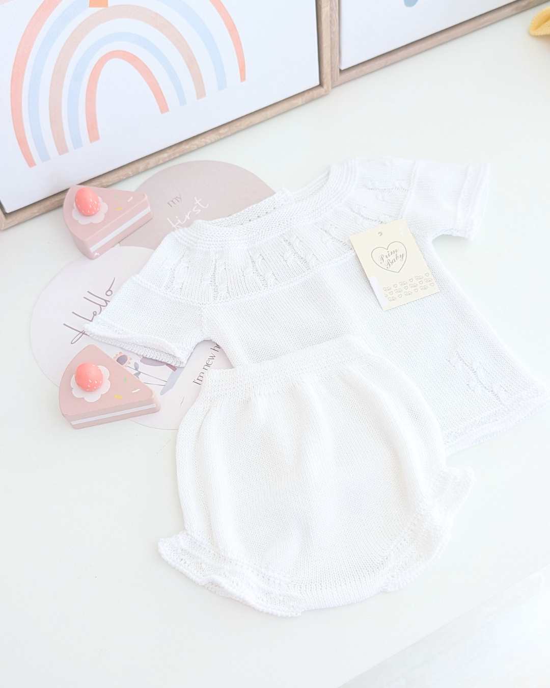 Conjunto Braga Trenzas Blanco - Primbaby