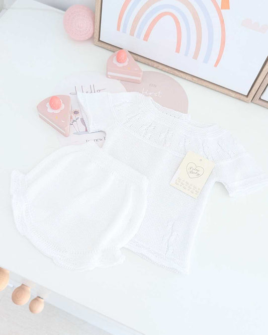 Conjunto Braga Trenzas Blanco - Primbaby