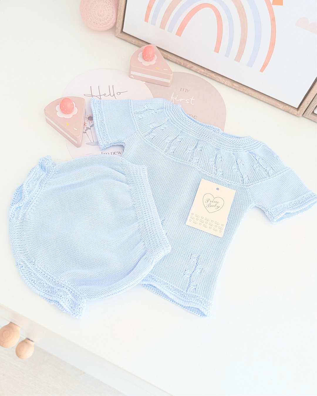 Conjunto Braga Trenzas Celeste - Primbaby