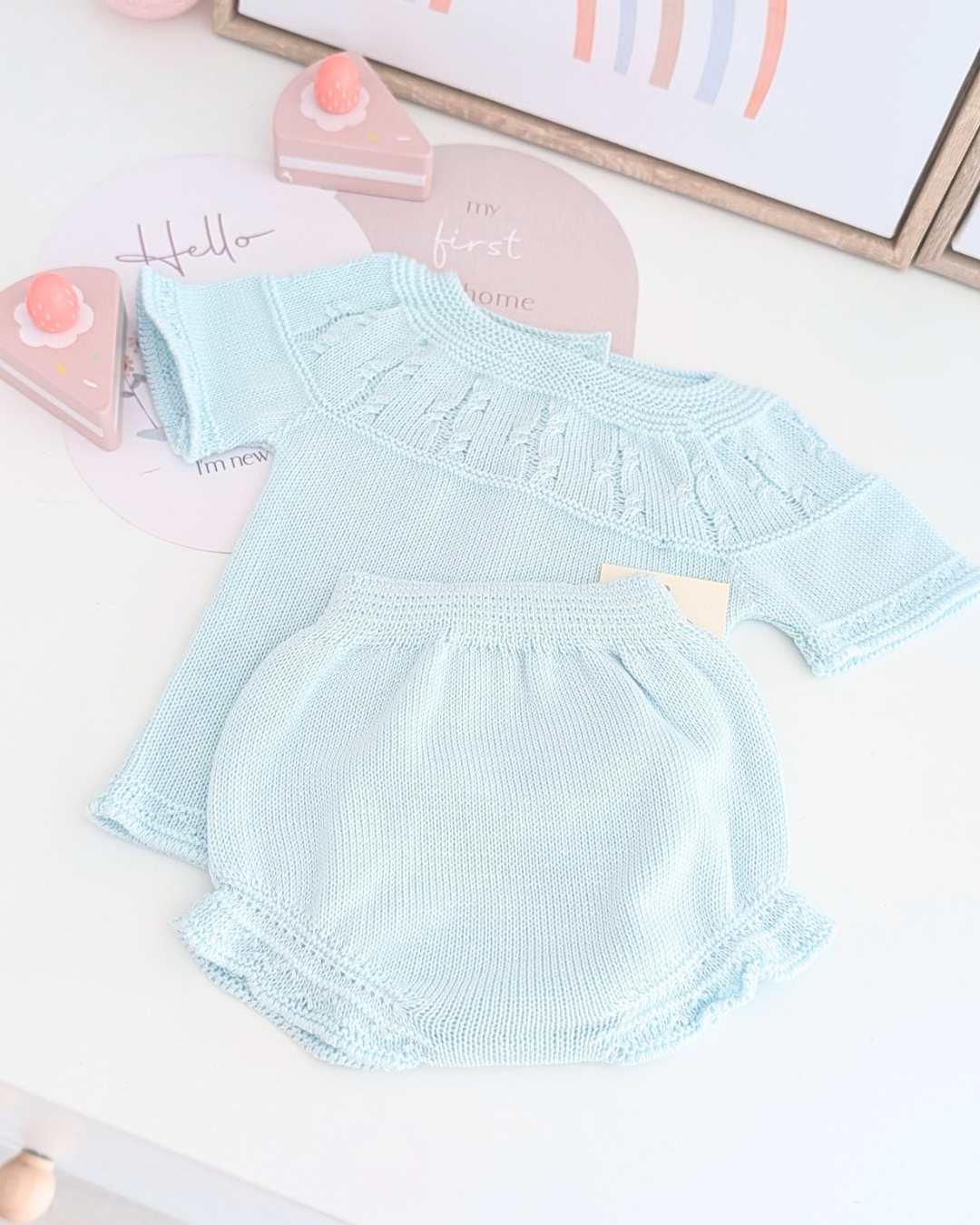 Conjunto Braga Trenzas Verde Agua - Primbaby