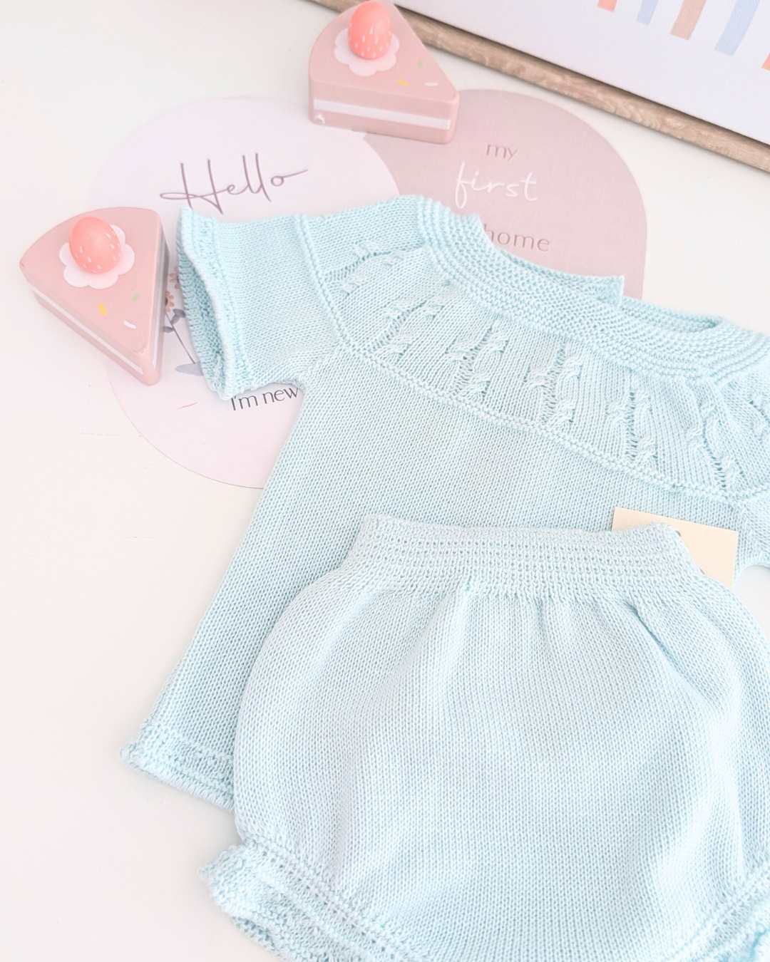 Conjunto Braga Trenzas Verde Agua - Primbaby