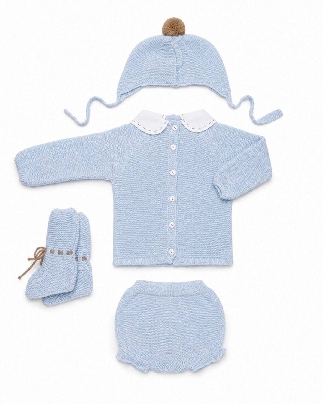Conjunto Braguita Con Botas Bodoques Azul - Colección Paramo Juliana