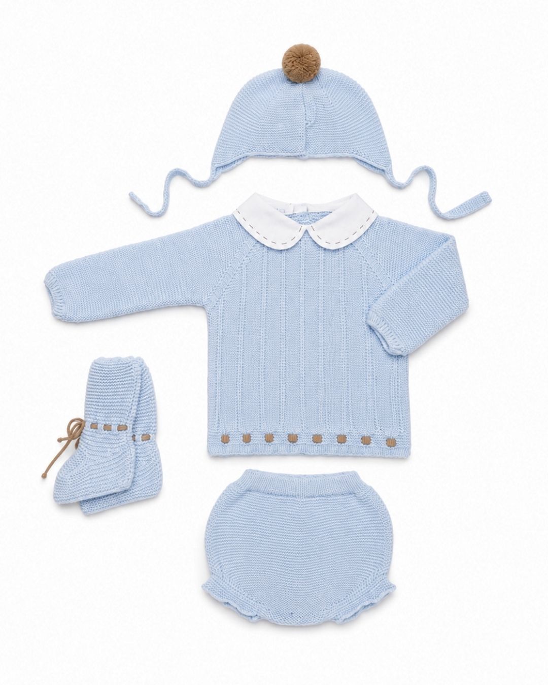 Conjunto Braguita Con Botas Bodoques Azul - Colección Paramo Juliana