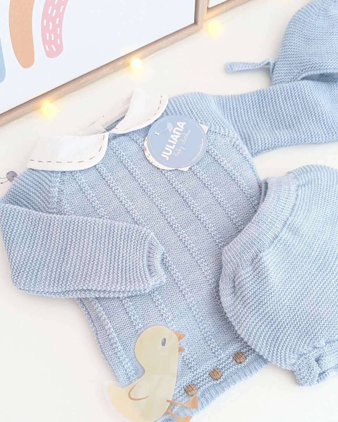 Conjunto Braguita Con Botas Bodoques Azul - Colección Paramo Juliana