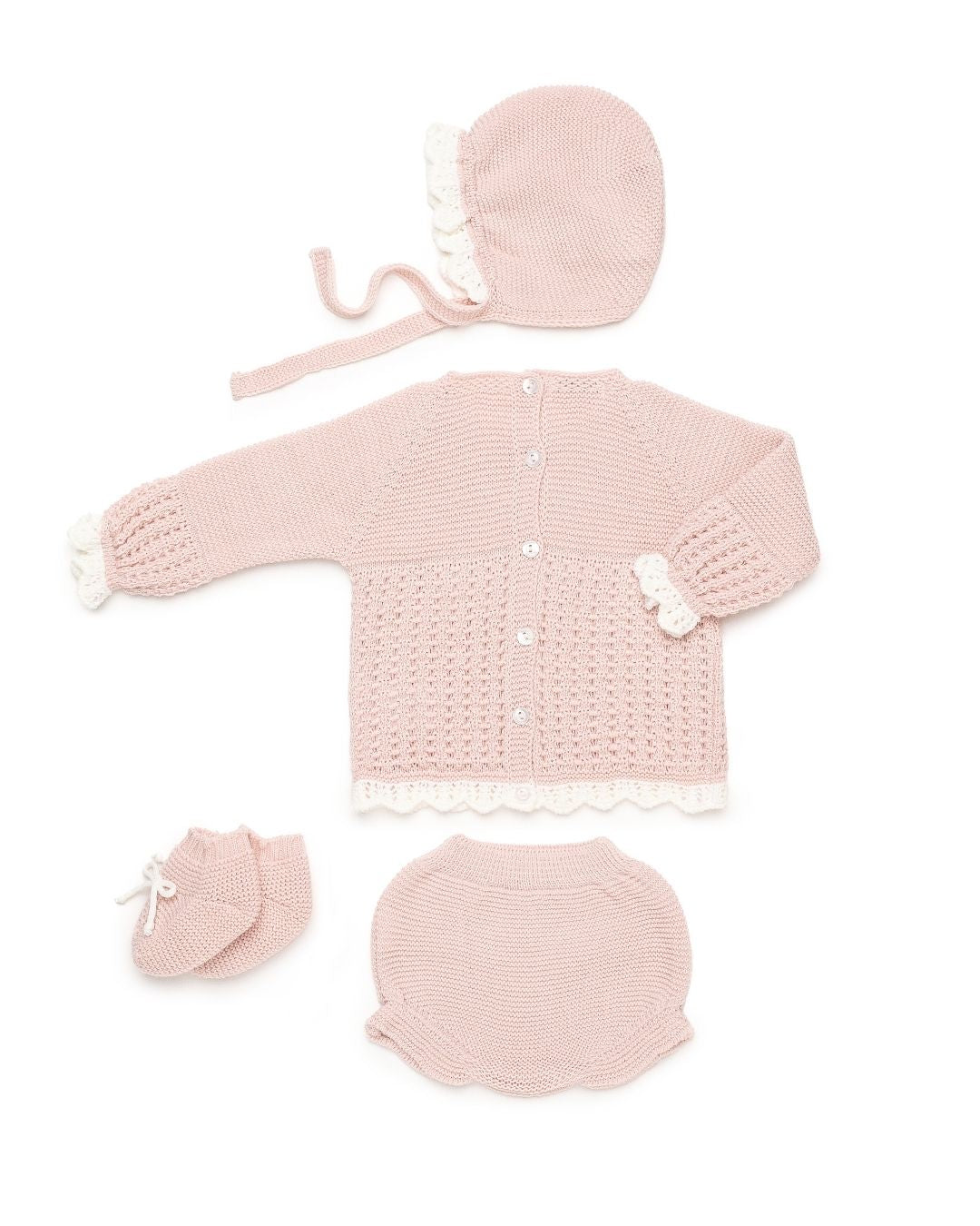 Conjunto Braguita Con Botas Recogidas Rosa Palo - Colección Ladera Juliana