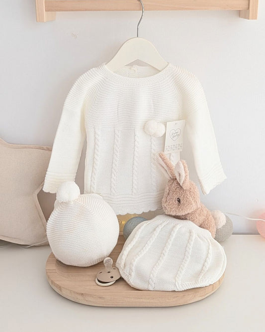 Conjunto Braguita Trenzas Crudo