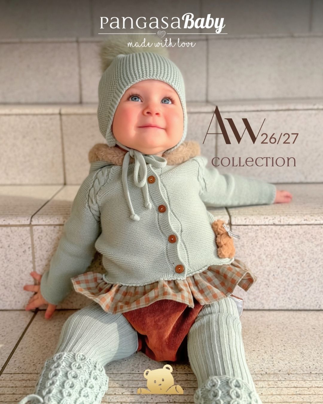 Conjunto Braguita Verde Mint Vichy - Mint Collection Pangasa Baby