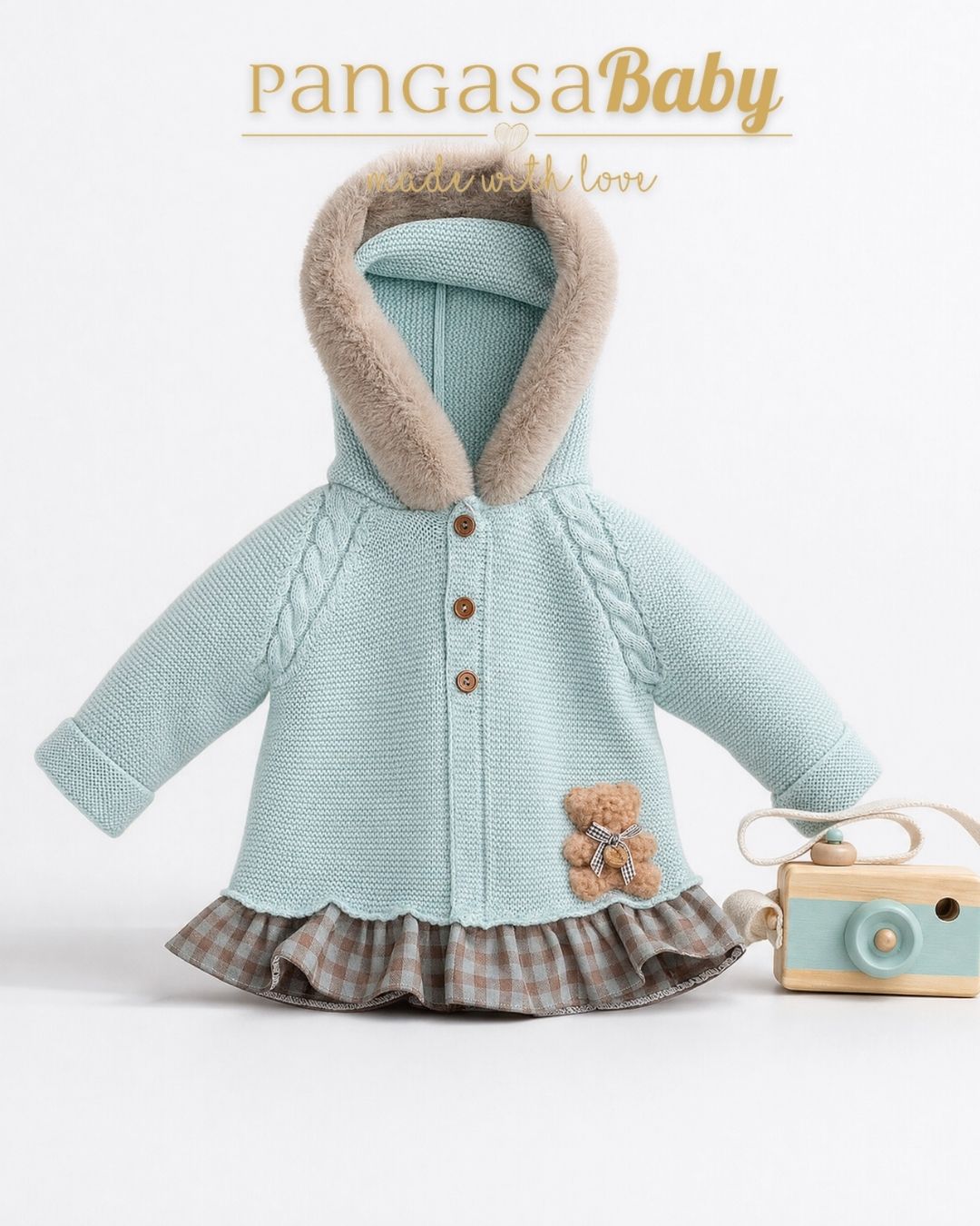 Conjunto Braguita Verde Mint Vichy - Mint Collection Pangasa Baby