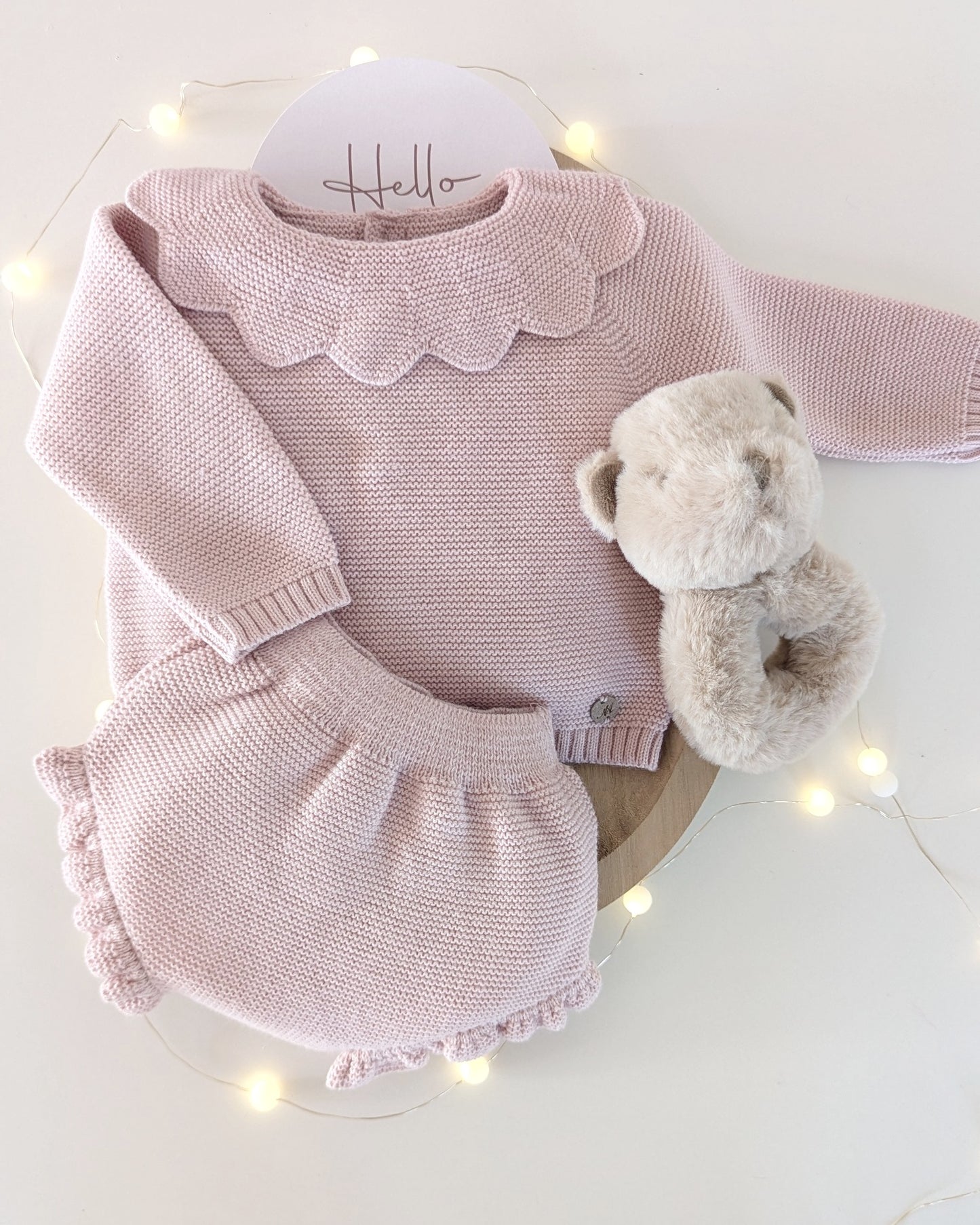 Conjunto Braguita con Capota Liverpool Rosa Empolvado - Martin Aranda