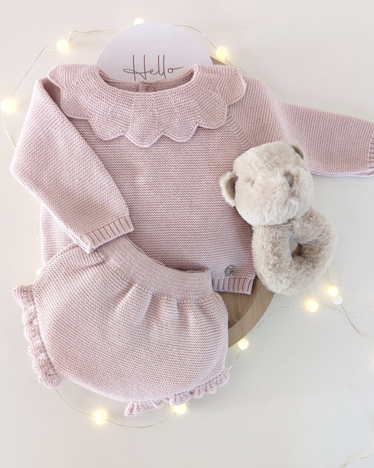 Conjunto Braguita con Capota Liverpool Rosa Empolvado - Martin Aranda