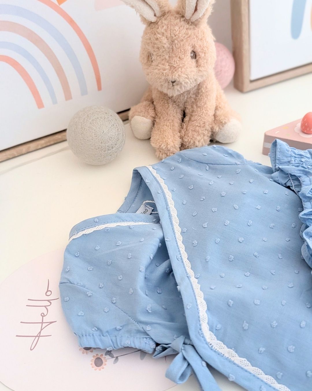 Conjunto Cruzado PLUMETI Celeste Empolvado ART.4639 - Micolino