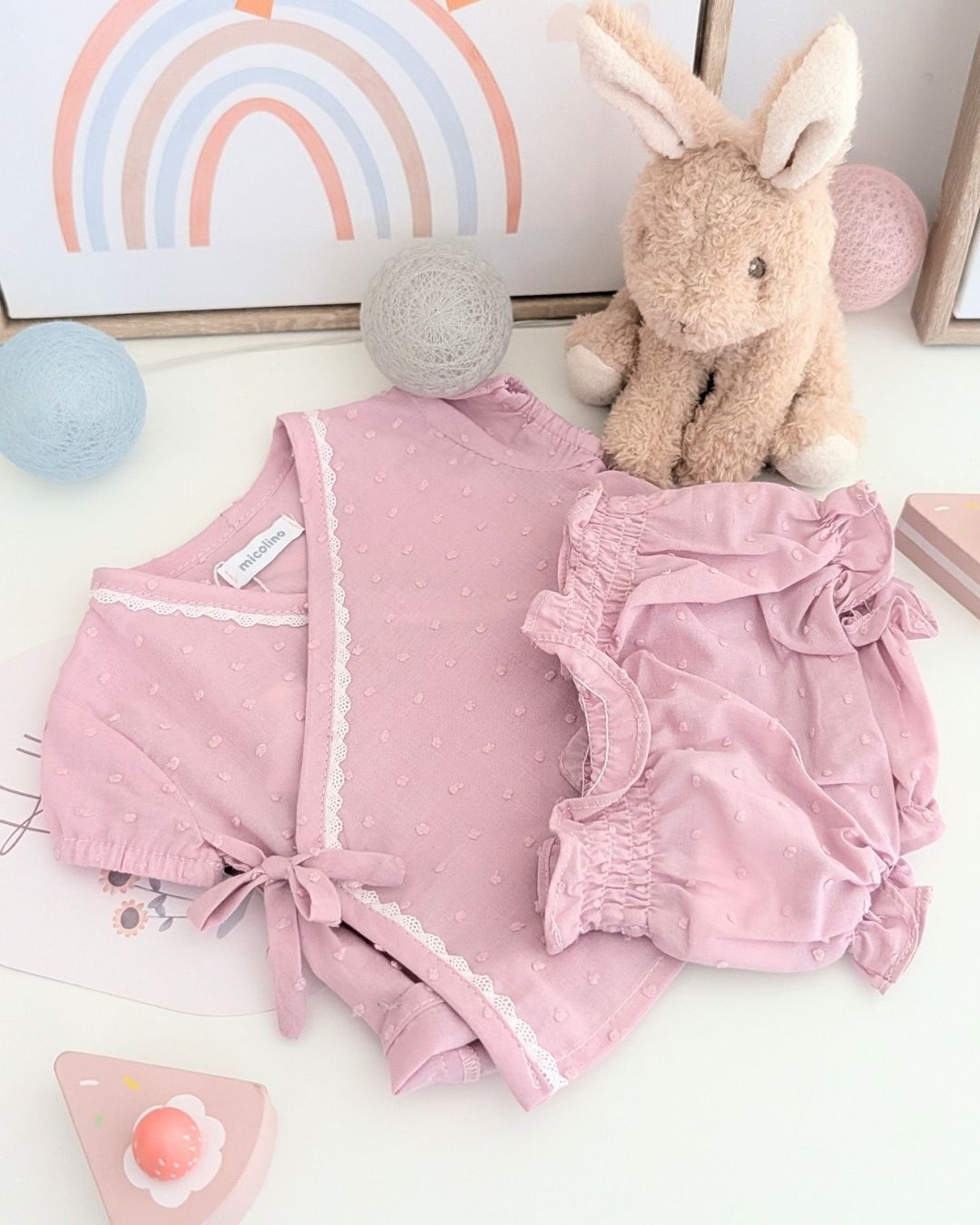 Conjunto Cruzado PLUMETI Rosa Empolvado ART.4639 - Micolino