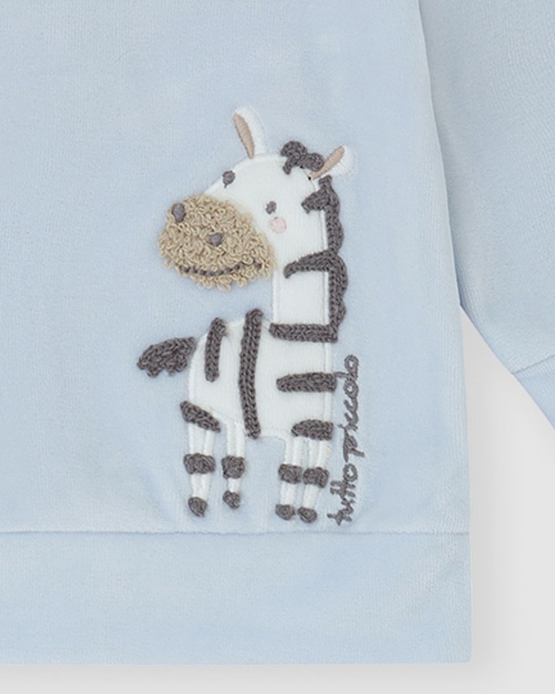 Conjunto Dos Piezas Zebra Celeste - Tutto Piccolo
