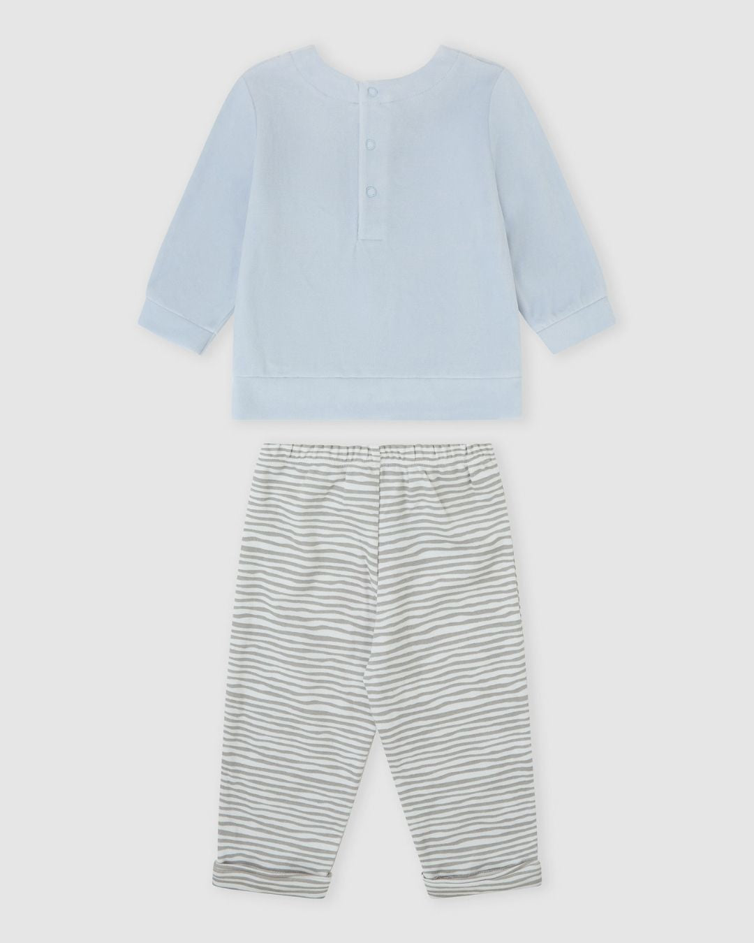 Conjunto Dos Piezas Zebra Celeste - Tutto Piccolo