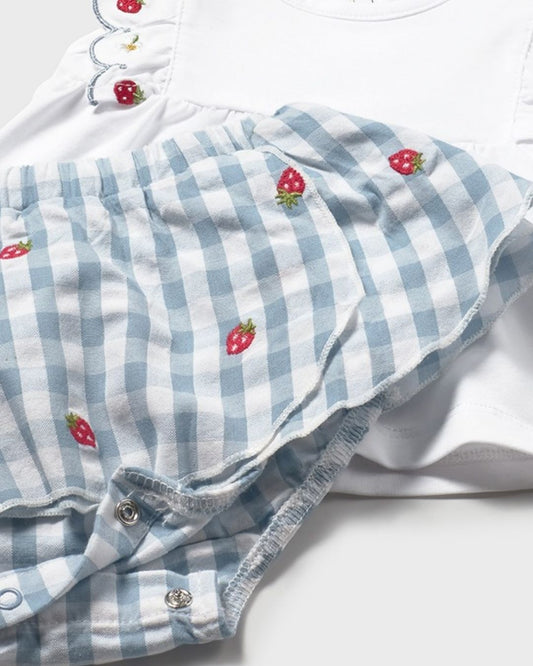 Conjunto Falda Niña Vichy Fresas 1820-031 - Mayoral
