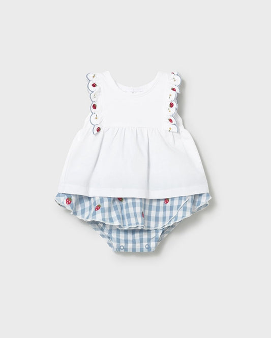 Conjunto Falda Niña Vichy Fresas 1820-031 - Mayoral