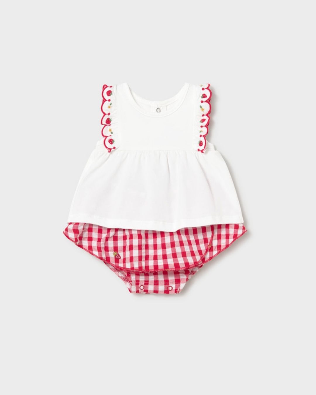 Conjunto Falda Niña Vichy Rojo 1820-032 - Mayoral