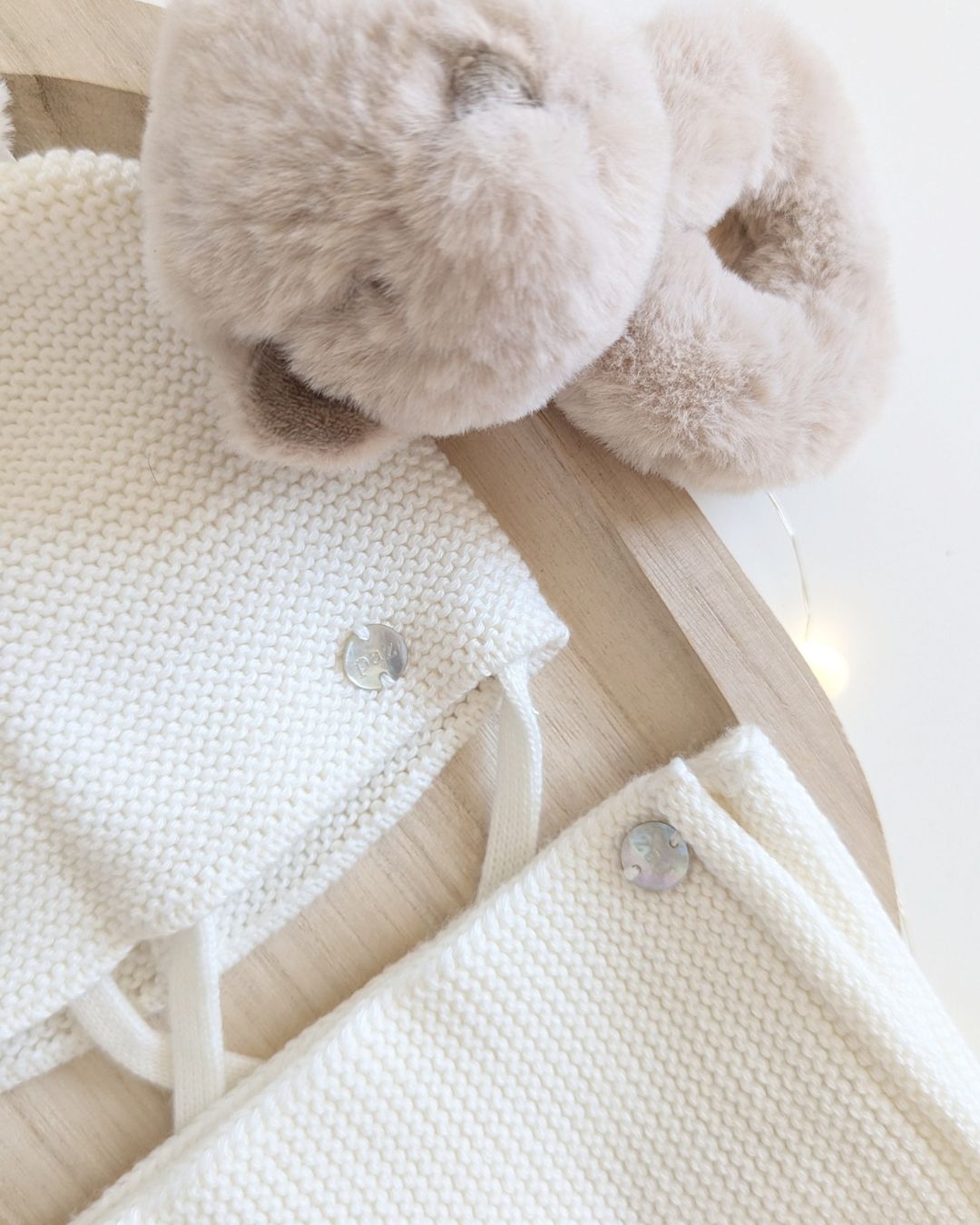 Conjunto Gorro y Bufanda Crudo - Paz Rodriguez